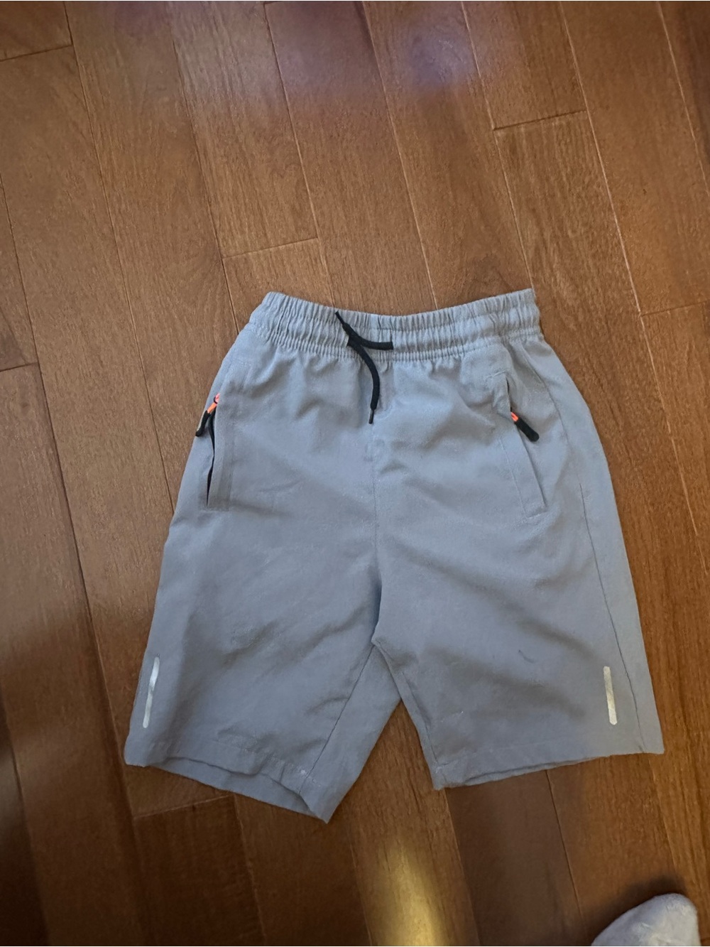 Kids Casual Elastic-Waist Gray Shorts